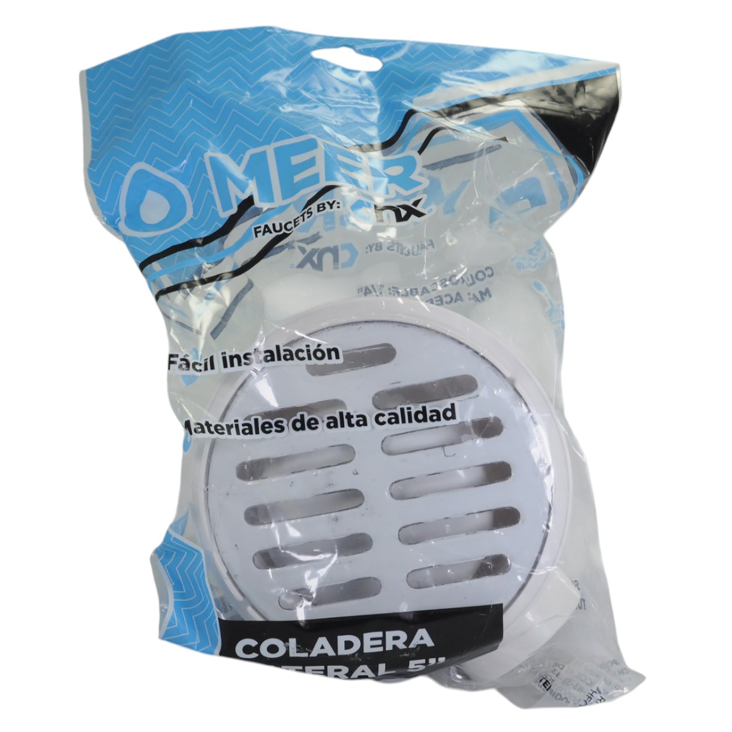 COLADERA CNX LATERAL REDONDA 5"" ACERO INOX"