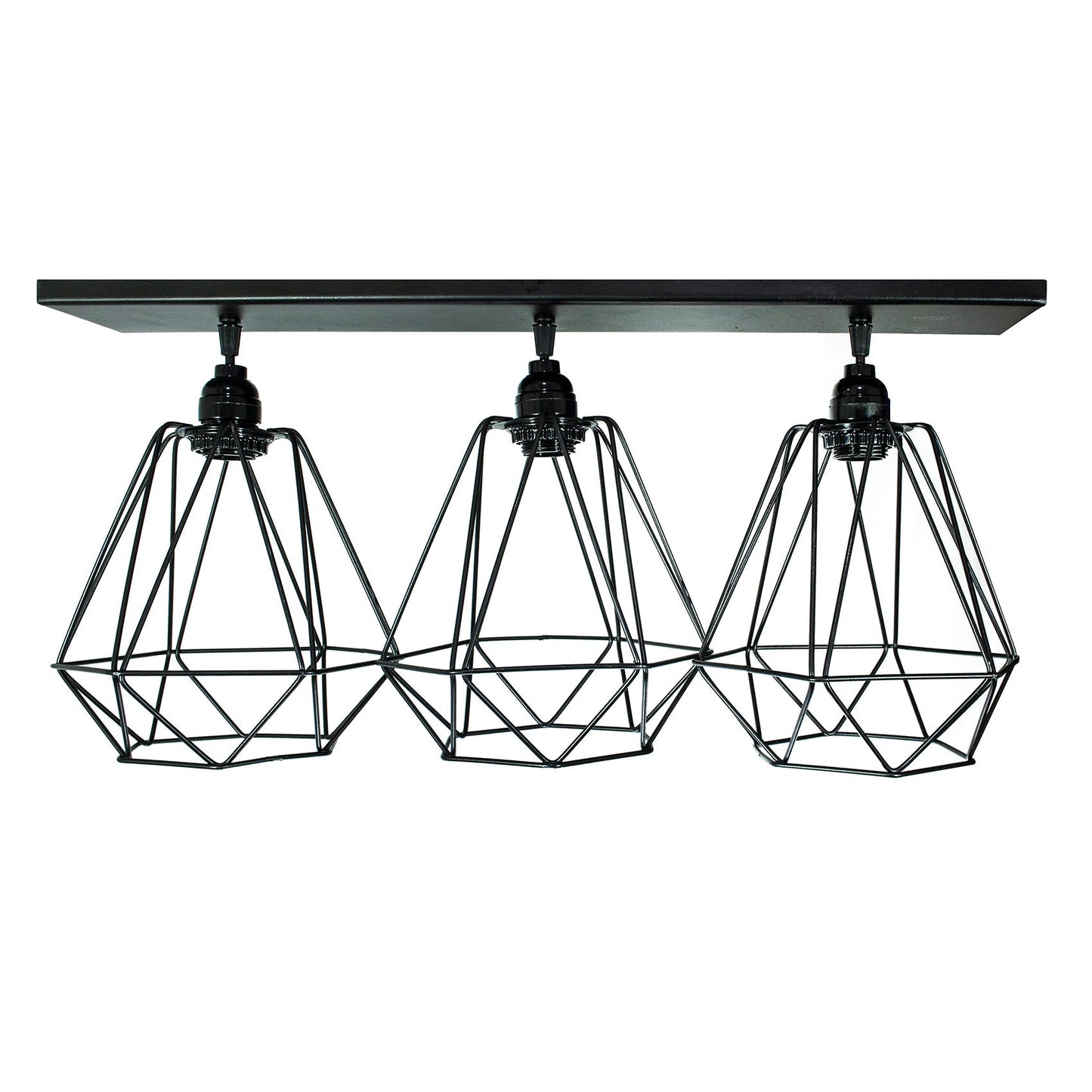 CANDIL ECO VINTAGE RIEL 3 LUCES DIAMANTE BASE RECTANGULAR