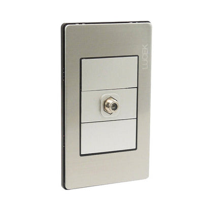 Placa Lucek metalica Módulo tv plata