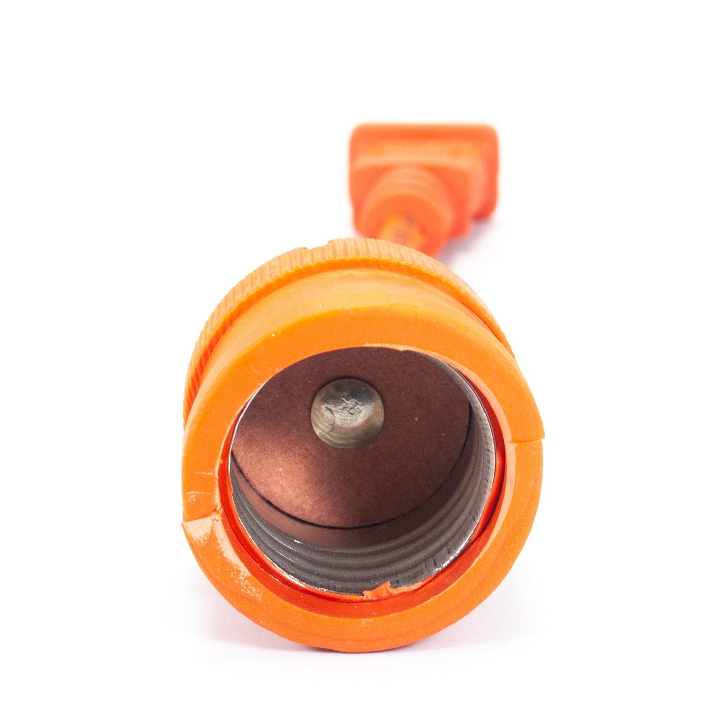 Extensión económica corta uso rudo 10 cms con soquetnaranja