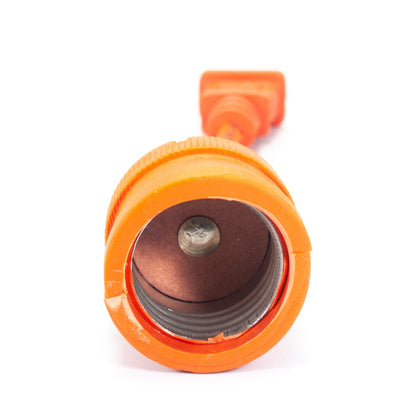 Extensión económica corta uso rudo 10 cms con soquetnaranja