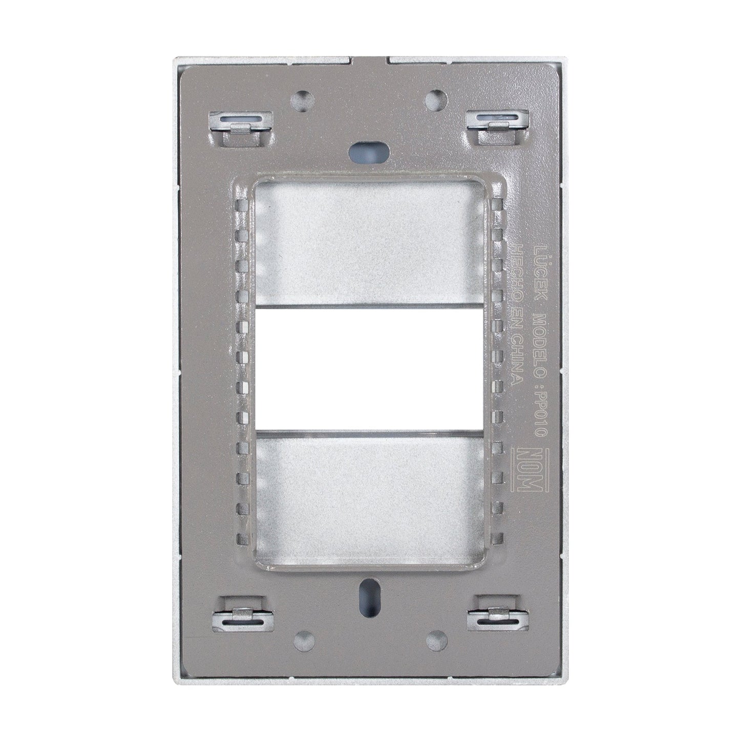 Placa Lucek colors metalica 1 ventana azul zafiro
