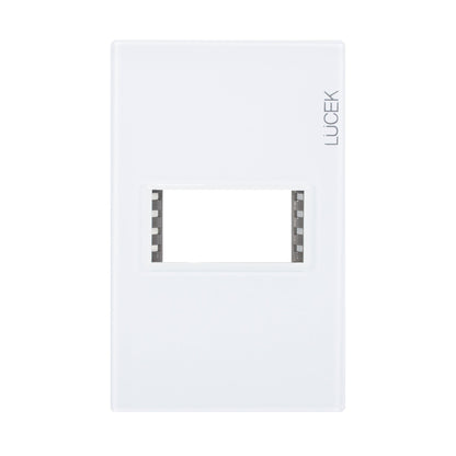 Placa Lucek colors metalica 1 ventana blanco