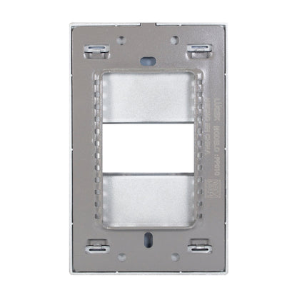 Placa Lucek colors metalica 1 ventana madera nogal