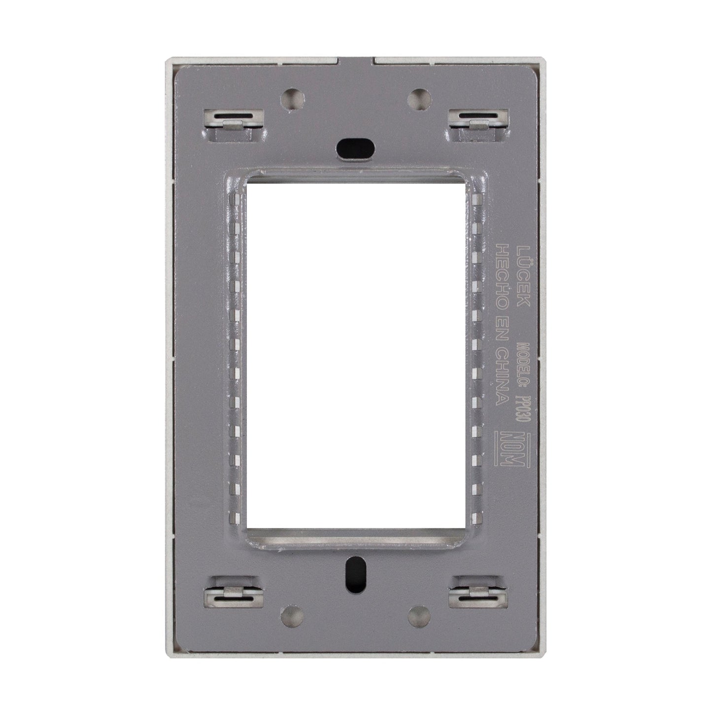 Placa Lucek colors metalica 3 ventanas azul zafiro