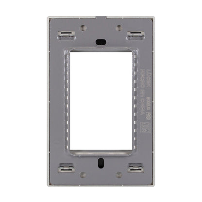 Placa Lucek colors metalica 3 ventanas madera nogal