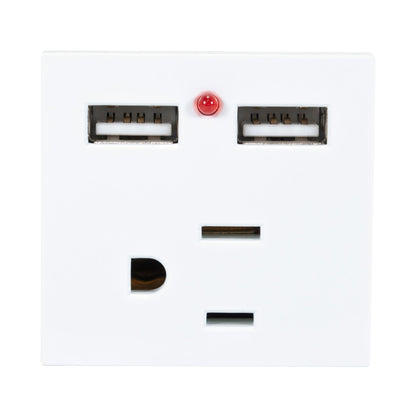 Contacto Lucek colors + 2 usb blanco