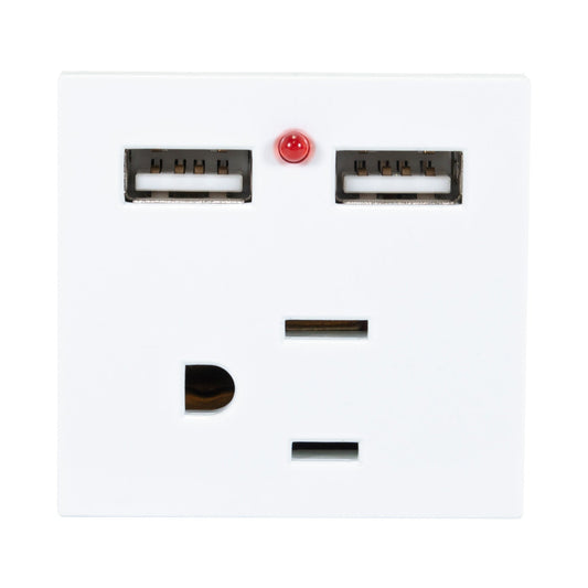 Contacto Lucek colors + 2 usb blanco