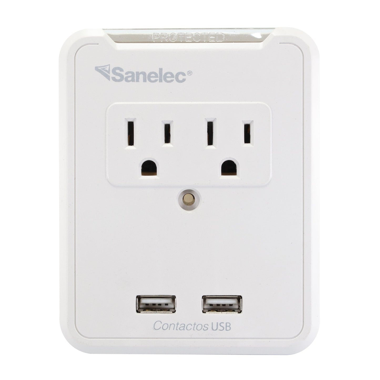 Supresor de picos Sanelec 110jl 2usb p/tel