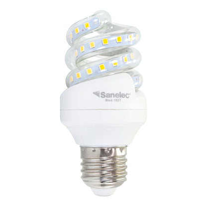 Foco Sanelec espiral led 8w luz cálidamini