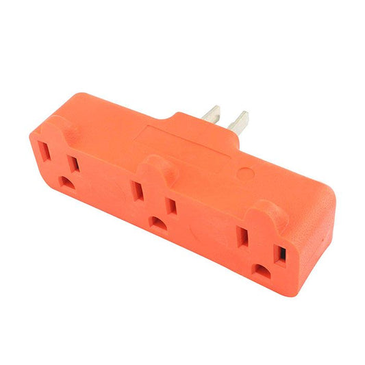 Clavija Sanelec triple plana naranja