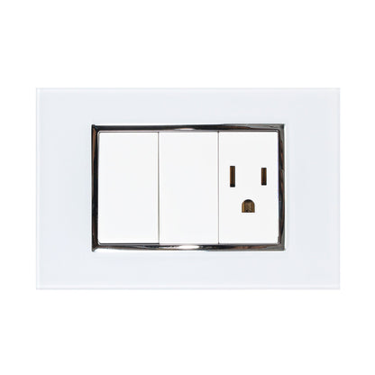 Placa Sanelec venecia con apagador y contacto