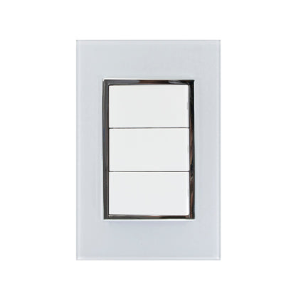 Placa Sanelec venecia con 3 apagadores