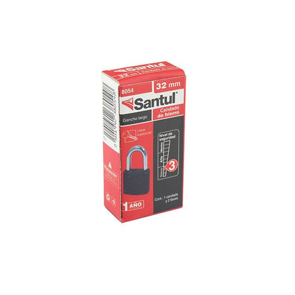 Candado Santul hierro 32mm gancho largo