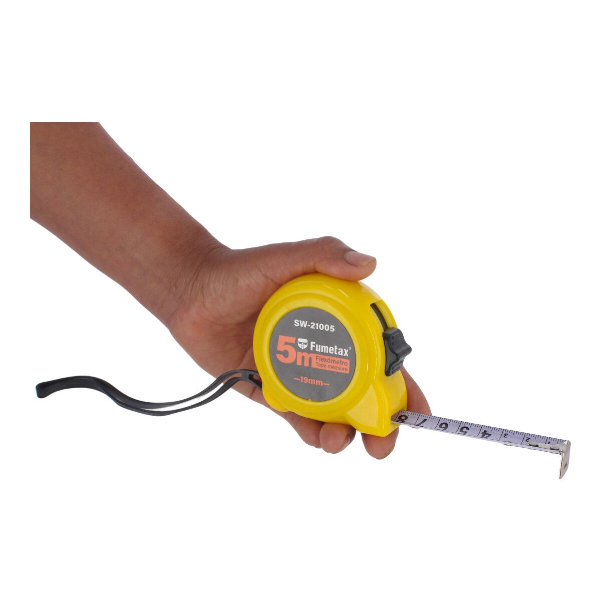 FLEXOMETRO FUMETAX 5MTS AMARILLO