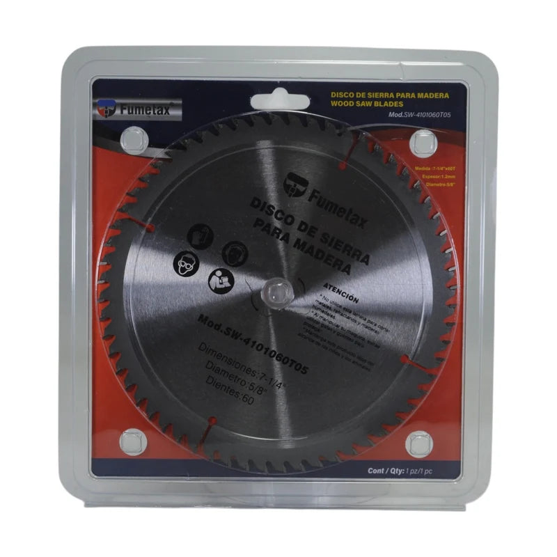 DISCO FUMETAX DE SIERRA 7 1/4 60 DIENTES