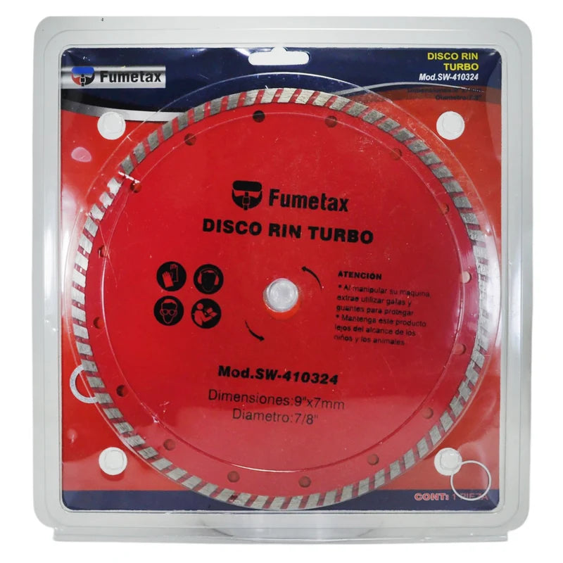 DISCO FUMETAX DE DIAMANTE 9'' RIN TURBO