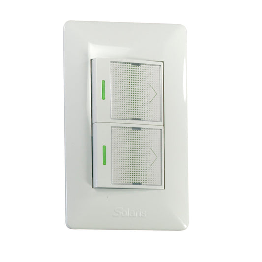 Placa Solaris ultra c/2 apagadores