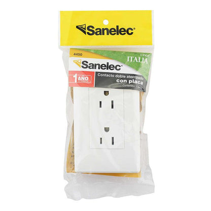Placa Sanelec italia con 2 contactos